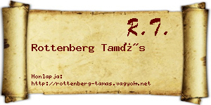 Rottenberg Tamás névjegykártya